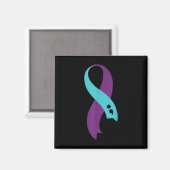 Aimant Semicolon du ruban pourpre turquoise Prévention du (Recto/Verso)