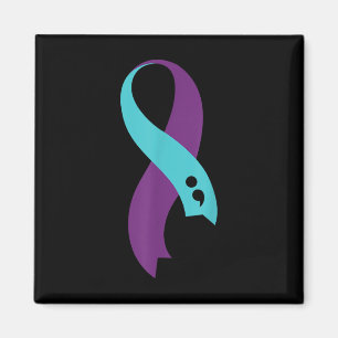 Aimant Semicolon du ruban pourpre turquoise Prévention du