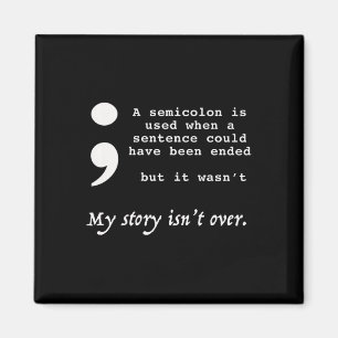 Aimant Semicolon Sensibilisation à la prévention du suici