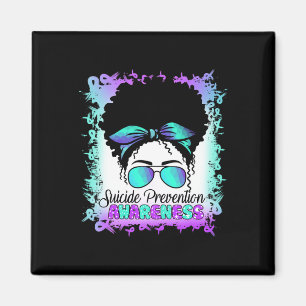 Aimant Semicolon Suicide Turquoise Purple Suicide Prévent