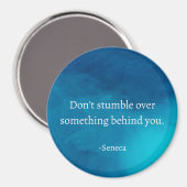 Aimant Seneca : Concentrons-nous sur l'avenir, ne tombez (Recto/Verso)