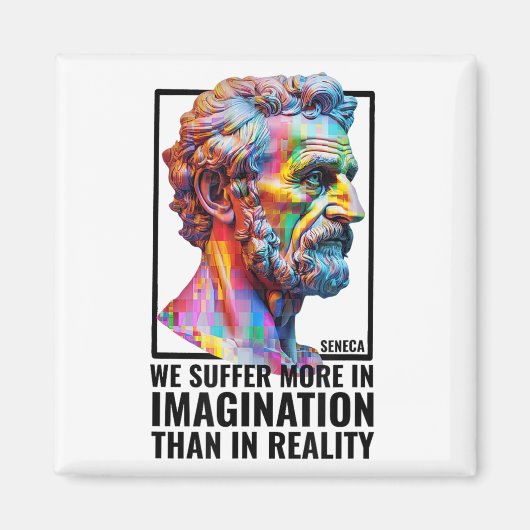 Aimant Seneca Overthinking Citation Stoicism Modern stoïq (Devant)