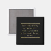 Aimant Seneca Stoicism Citations Inspirantes Memento Mori (Recto/Verso)