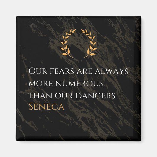 Aimant Seneca's Insight : Les peurs comparées aux dangers (Devant)
