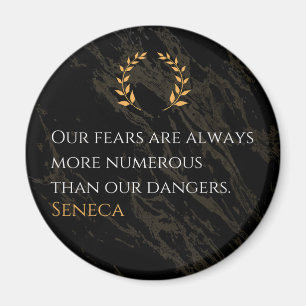 Aimant Seneca's Insight : Les peurs comparées aux dangers