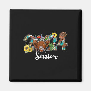 Aimant Senior 2024 Highland Cow Western Graduation Class