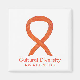 Aimant Sensibilisation à la diversité culturelle Ruban Ré