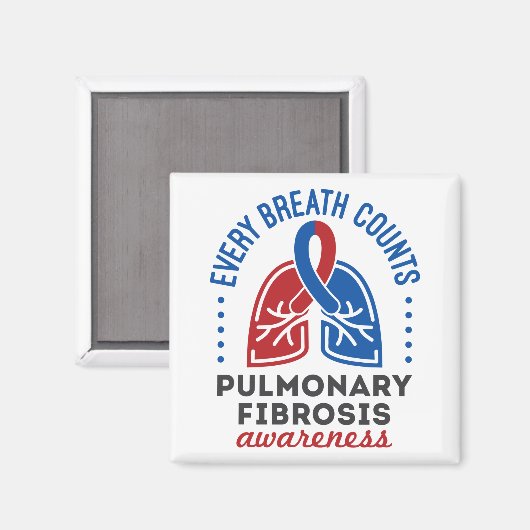 Aimant Sensibilisation à la fibrose pulmonaire Chaque res (Recto/Verso)