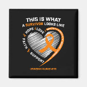 Aimant Sensibilisation à la leucémie Cadeaux de survivant (Devant)