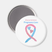 Aimant Sensibilisation à la perte de grossesse Ruban Coeu (Recto/Verso)