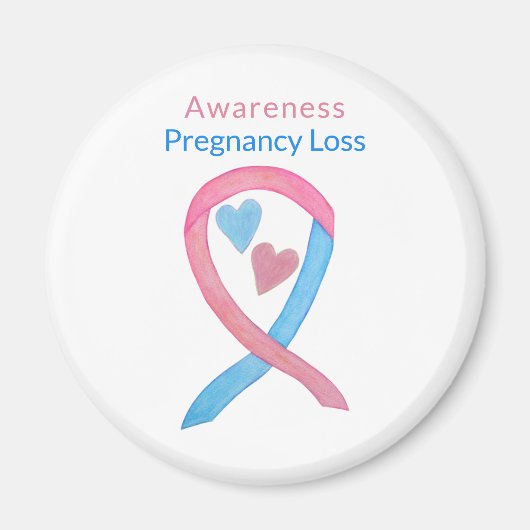 Aimant Sensibilisation à la perte de grossesse Ruban Coeu (Devant)