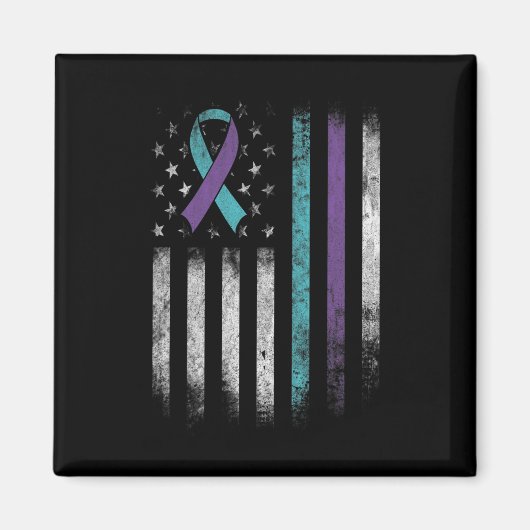 Aimant Sensibilisation à la prévention du suicide Drapeau (Devant)