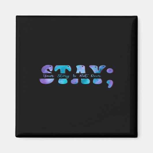 Aimant Sensibilisation à la prévention du suicide Restez  (Devant)