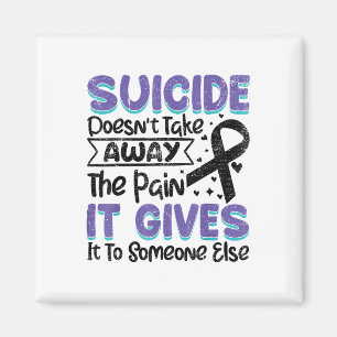 Aimant Sensibilisation à la prévention du suicide Turquoi