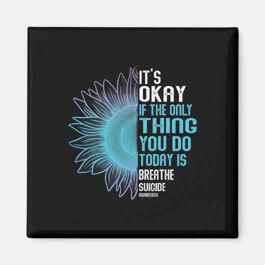 Aimant Sensibilisation À La Prévention Du Suicide Violet  (Devant)