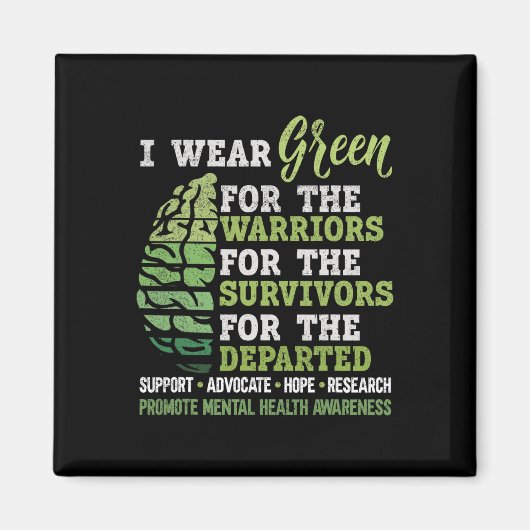 Aimant Sensibilisation à la santé mentale, ça compte Sout (Devant)