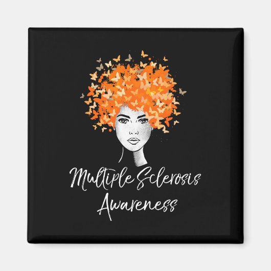 Aimant Sensibilisation à la sclérose Mme Butterflies (Devant)