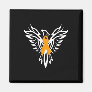 Aimant Sensibilisation à la sclérose Orange Ruban Phoenix