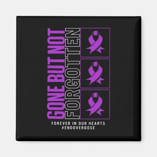 Aimant Sensibilisation À La Surdose De Drogue Disparue Ma (Devant)