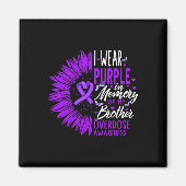 Aimant Sensibilisation À La Surdose De Drogue En Mémoire  (Devant)