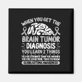 Aimant Sensibilisation à la tumeur cérébrale Ruban gris G (Devant)