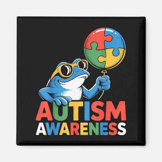 Aimant Sensibilisation à l'autisme autiste (Devant)