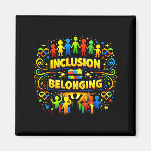 Aimant Sensibilisation à l'autisme inclusion neurodiverge