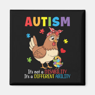 Aimant Sensibilisation à l'autisme Mère Poulet Capacité d