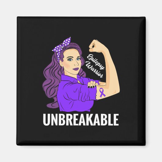 Aimant Sensibilisation à l'épilepsie Épileptique Purple R (Devant)