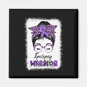 Aimant Sensibilisation à l'épilepsie Messy Bun Guerrier L