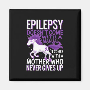 Aimant Sensibilisation à l'épilepsie Unicorne Purple Ribb