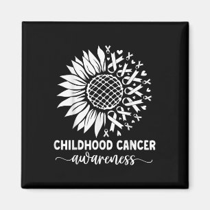 Aimant Sensibilisation au cancer chez l'enfant Tournesol