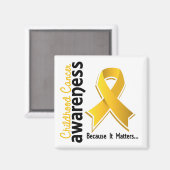 Aimant Sensibilisation au cancer chez les enfants 5 (Recto/Verso)