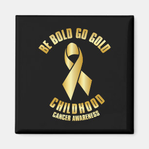 Aimant Sensibilisation au cancer de l'enfance Ruban d'or