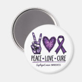 Aimant Sensibilisation au cancer de l'oesophage Pièce Pur (Recto/Verso)