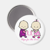 Aimant Sensibilisation au cancer du sein (Recto/Verso)