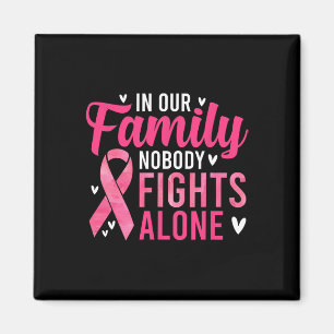 Aimant Sensibilisation au cancer du sein - Dans notre fam