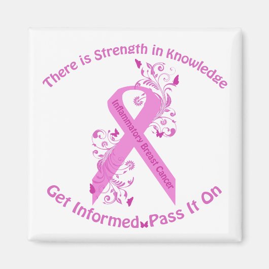 Aimant Sensibilisation au cancer du sein inflammatoire (Devant)