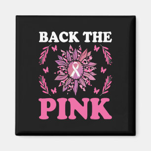 Aimant Sensibilisation au cancer du sein rose M