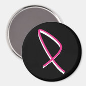 Aimant Sensibilisation au cancer du sein Ruban rose II (Recto/Verso)