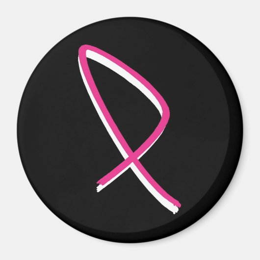 Aimant Sensibilisation au cancer du sein Ruban rose II (Devant)