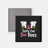 Aimant Sensibilisation au cancer du sein Save Boo Bees Fu (Recto/Verso)