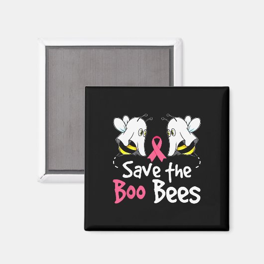 Aimant Sensibilisation au cancer du sein Save Boo Bees Fu (Recto/Verso)