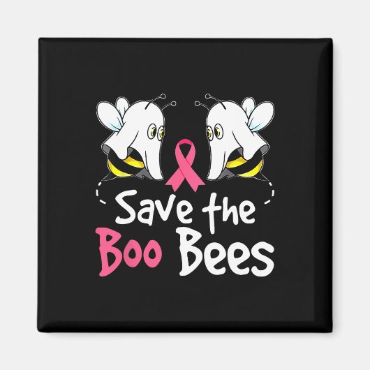 Aimant Sensibilisation au cancer du sein Save Boo Bees Fu (Devant)