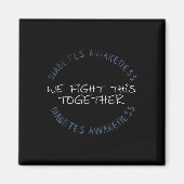 Aimant Sensibilisation au diabète T1D - Diabète Maman Pap (Devant)