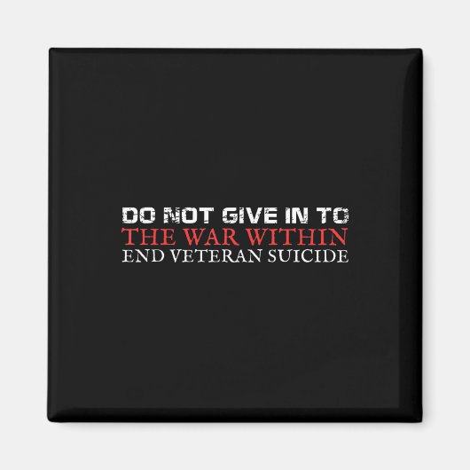 Aimant Sensibilisation au suicide chez les vétérans (Devant)