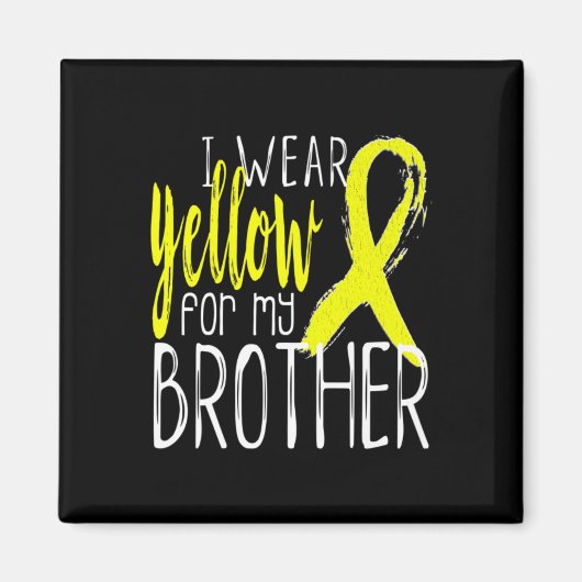 Aimant Sensibilisation au suicide Je porte un jaune pour  (Devant)