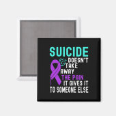 Aimant Sensibilisation au suicide Prévention du suicide (Recto/Verso)