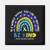 Aimant Sensibilisation au syndrome de Down Ruban Boho arc (Devant)