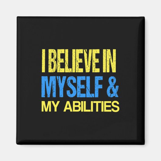 Aimant Sensibilisation au syndrome de Down TDAH Sensibili (Devant)